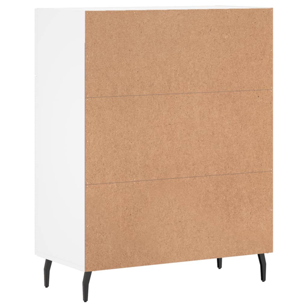 Credenza bianca 69,5x34x90 cm in derivati ​​del legno