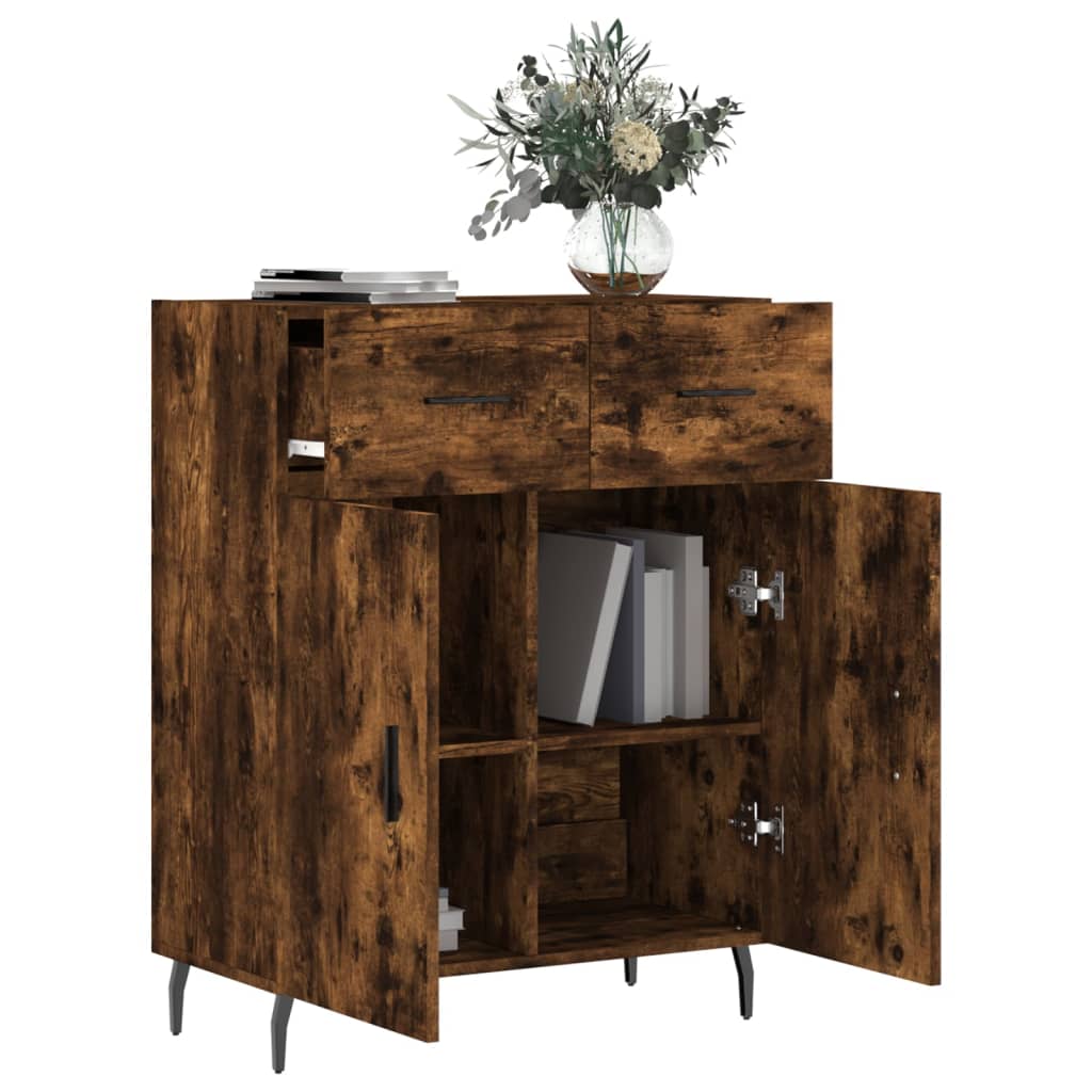 Smoked oak buffet 69.5x34x90 cm engineering wood