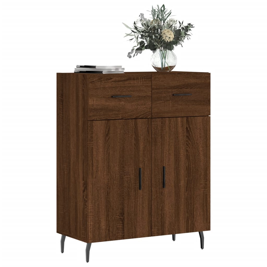 Brown Eiche Buffet 69.5x34x90 cm Ingenieurholz Holz