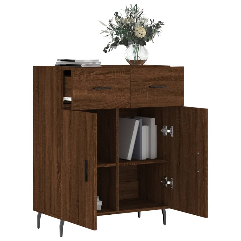 Brown oak buffet 69.5x34x90 cm engineering wood