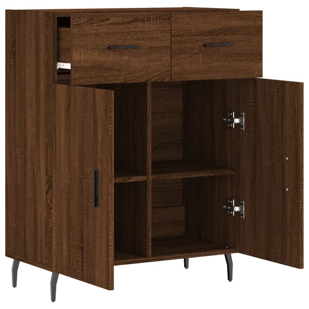 Brown oak buffet 69.5x34x90 cm engineering wood