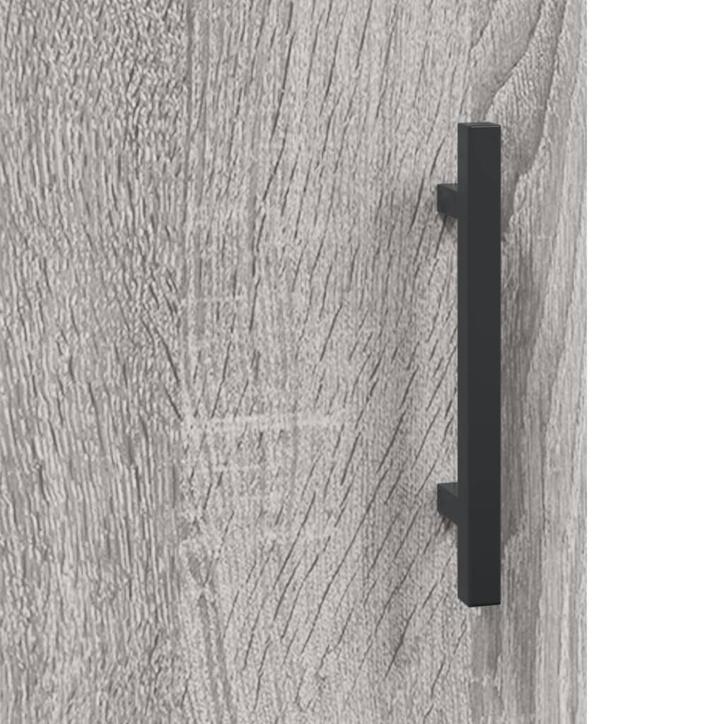Credenza Sonoma grigia 69,5x34x90 cm in derivati ​​del legno