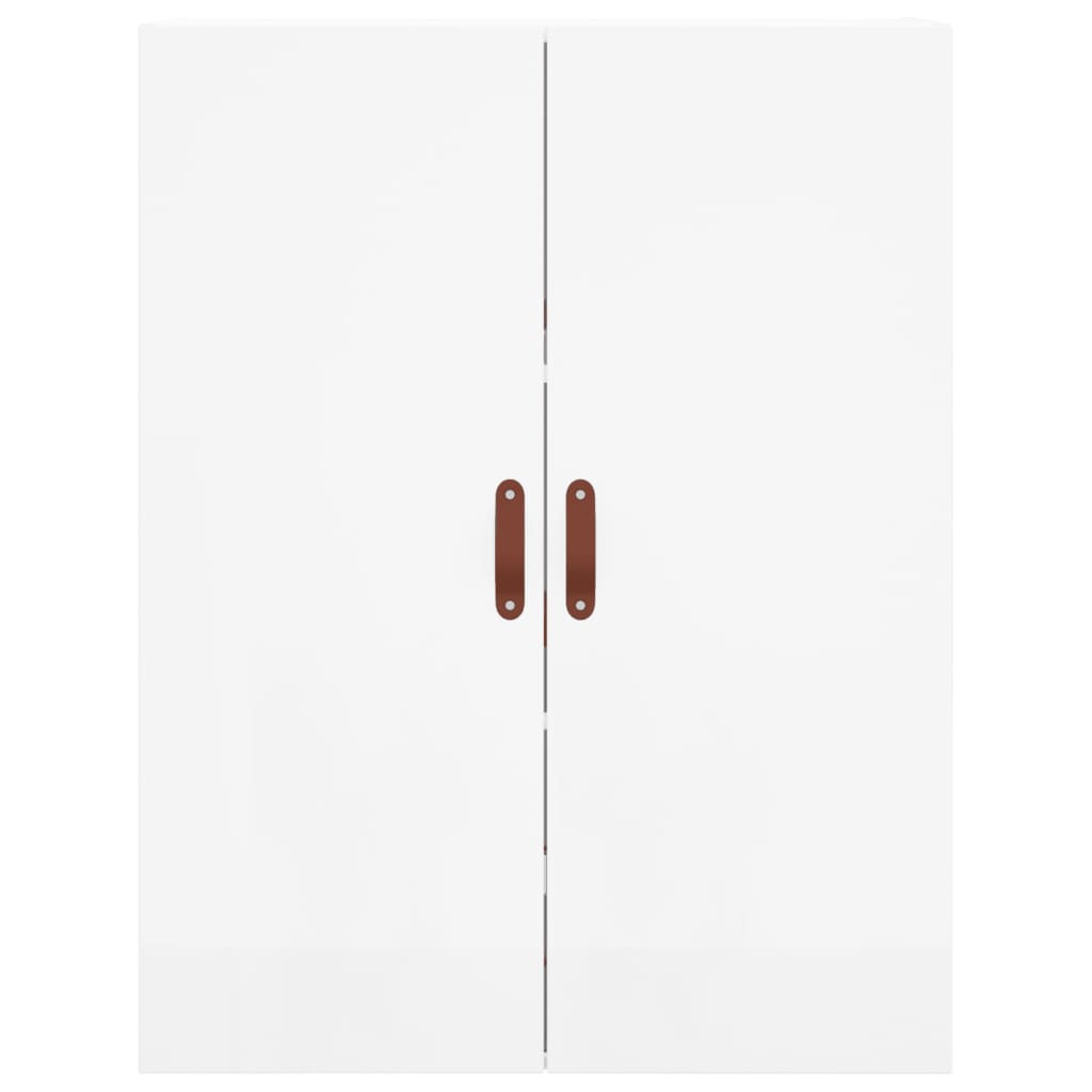 Armoire murale blanc brillant 69,5x34x90 cm