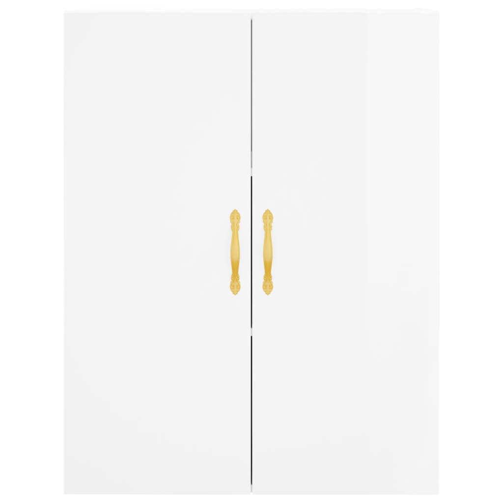 Armoire murale blanc brillant 69,5x34x90 cm