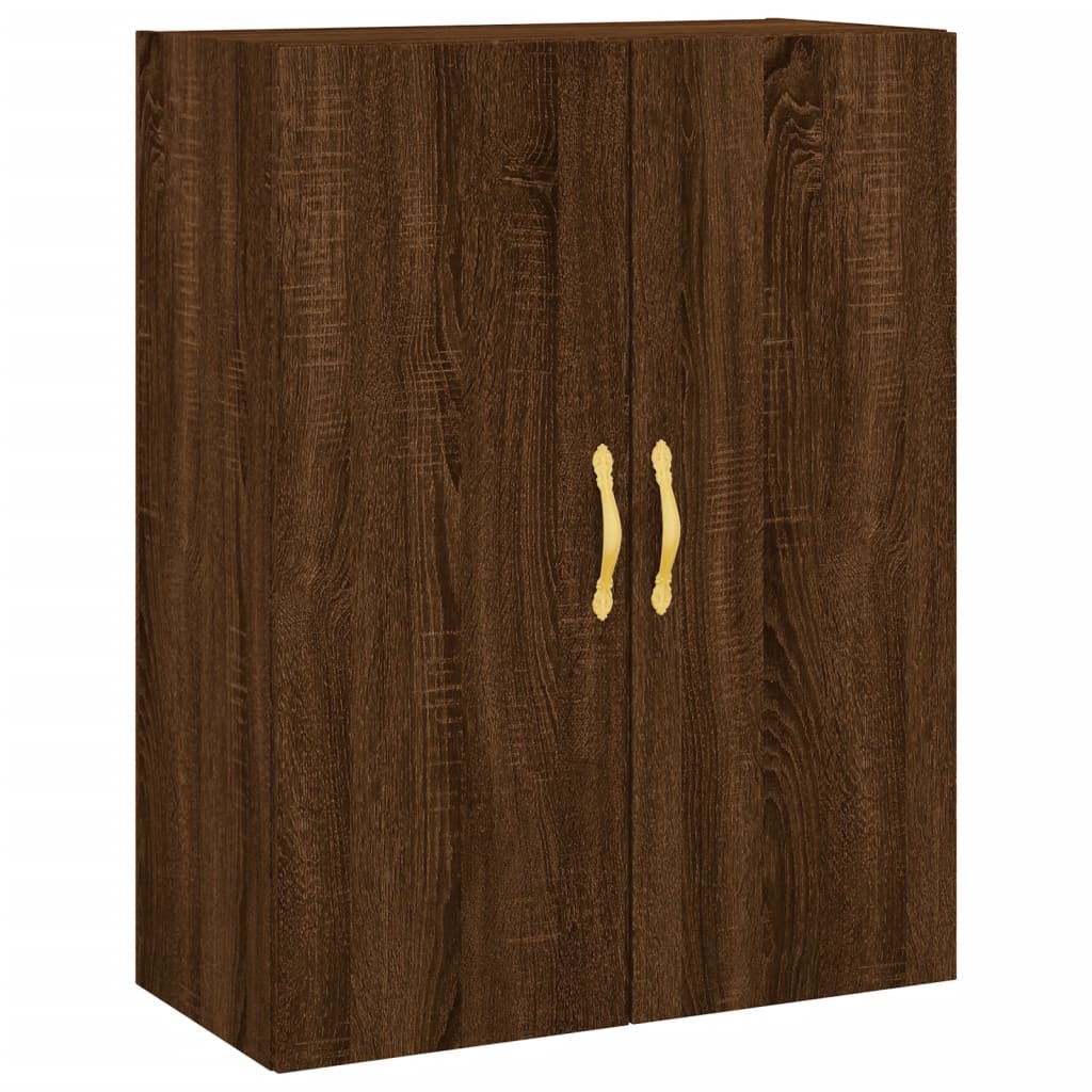 Brown oak wall cabinet 69.5x34x90 cm