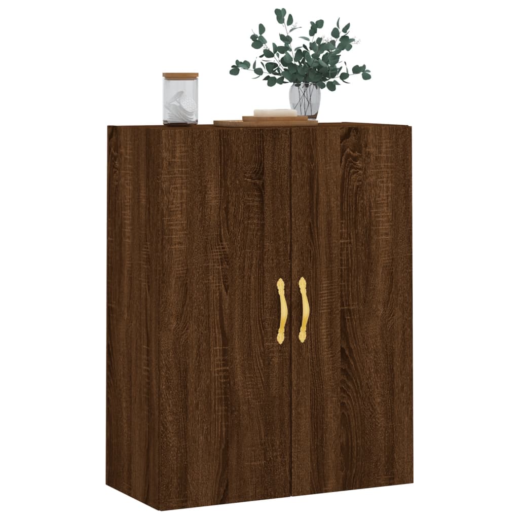 Braune Eichenwandschrank 69,5x34x90 cm