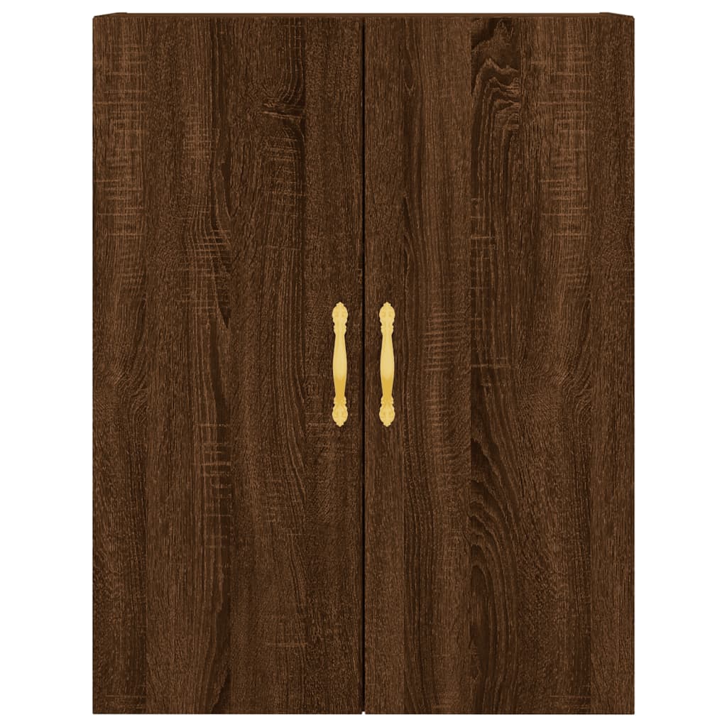 Brown oak wall cabinet 69.5x34x90 cm