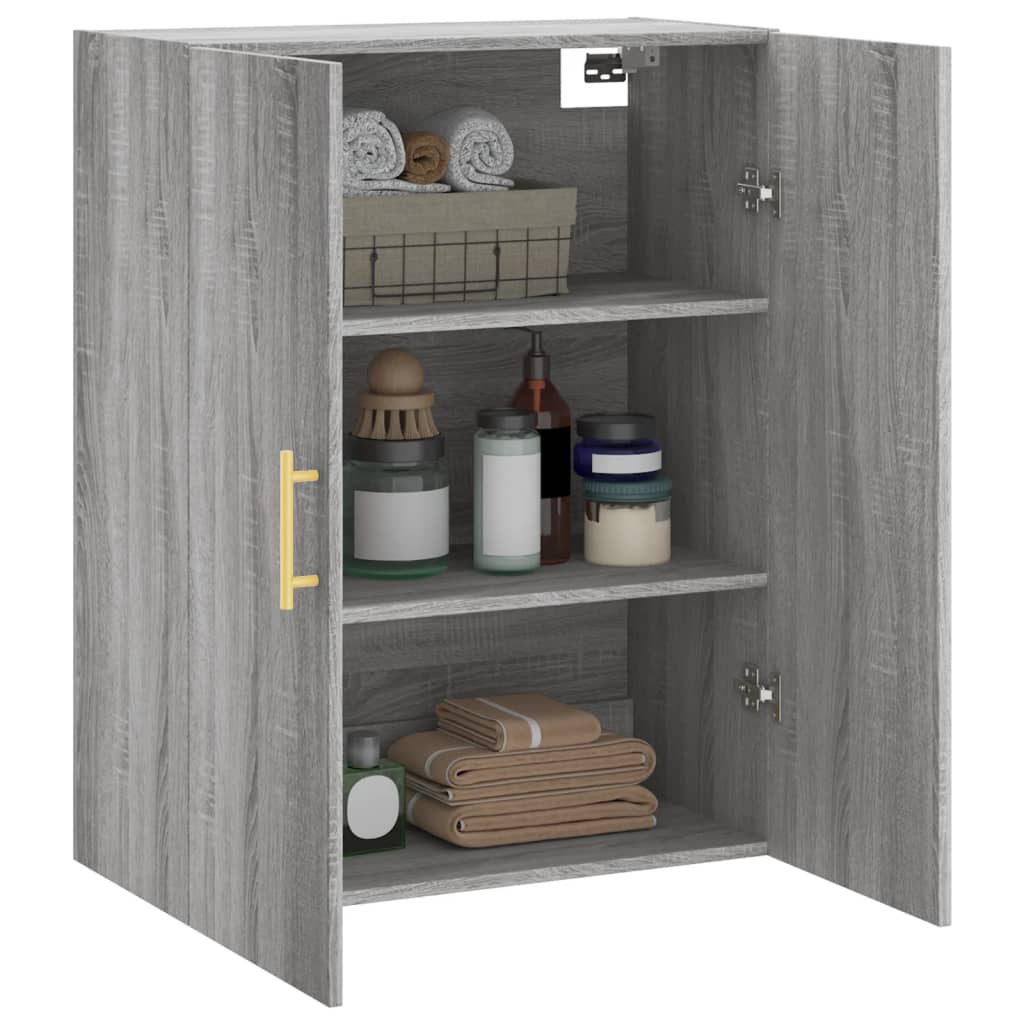 Sonoma Grey Wall Cabinet 69.5x34x90 cm