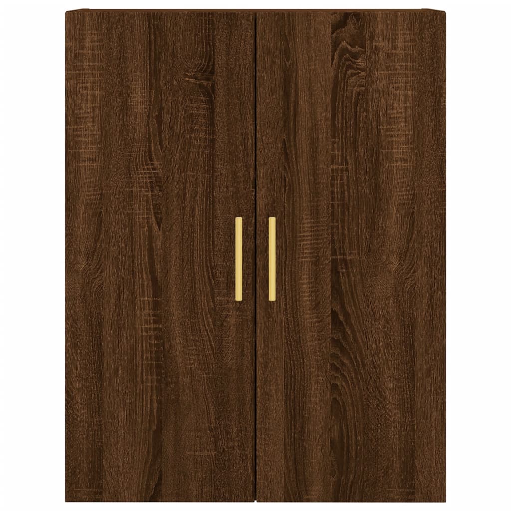 Brown oak wall cabinet 69.5x34x90 cm