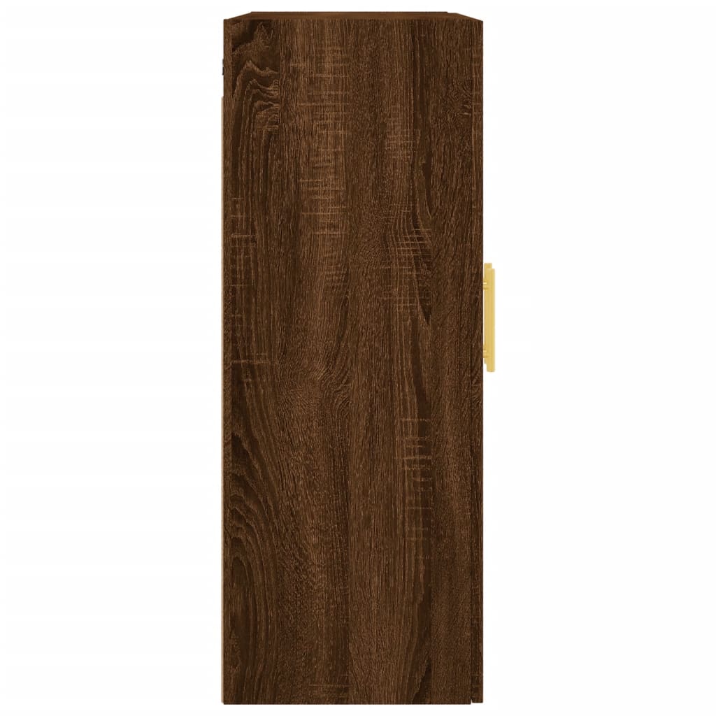 Brown oak wall cabinet 69.5x34x90 cm