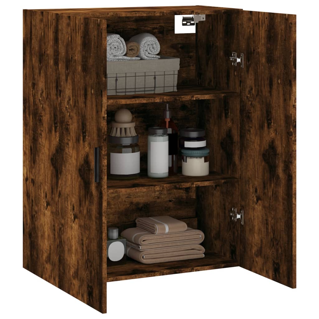 Smoked oak wall cabinet 69.5x34x90 cm