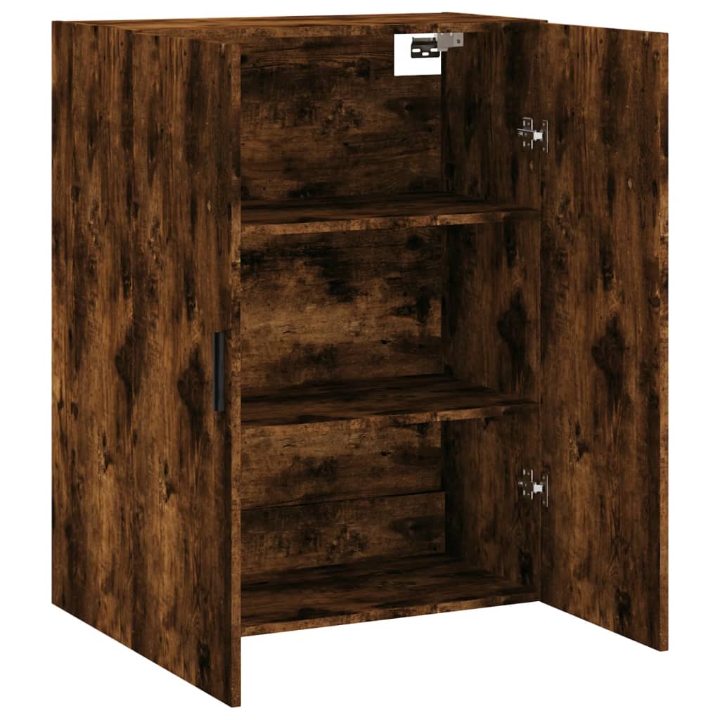 Smoked oak wall cabinet 69.5x34x90 cm