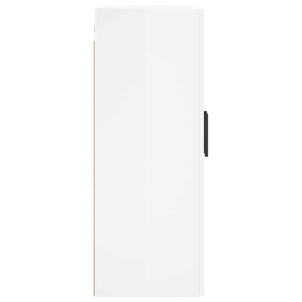 Glänzender weißer Wandschrank 69.5x34x90 cm