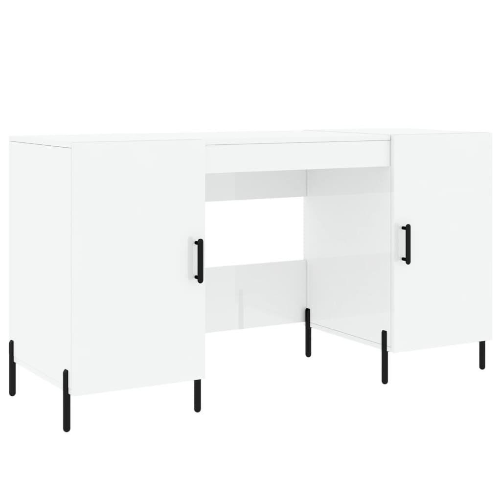 Brilliant white desk 140x50x75 cm Engineering wood