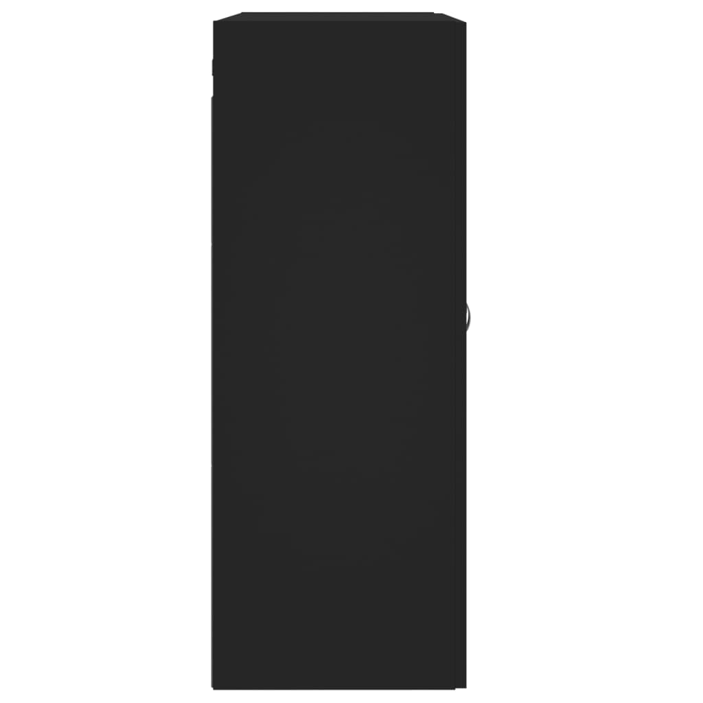 Pensile nero 69,5x34x90 cm in derivati ​​del legno
