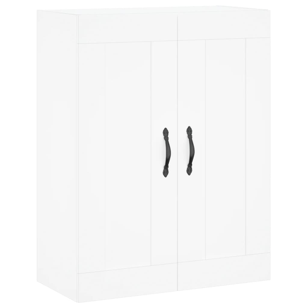 White wall cabinet 69.5x34x90 cm Engineering wood