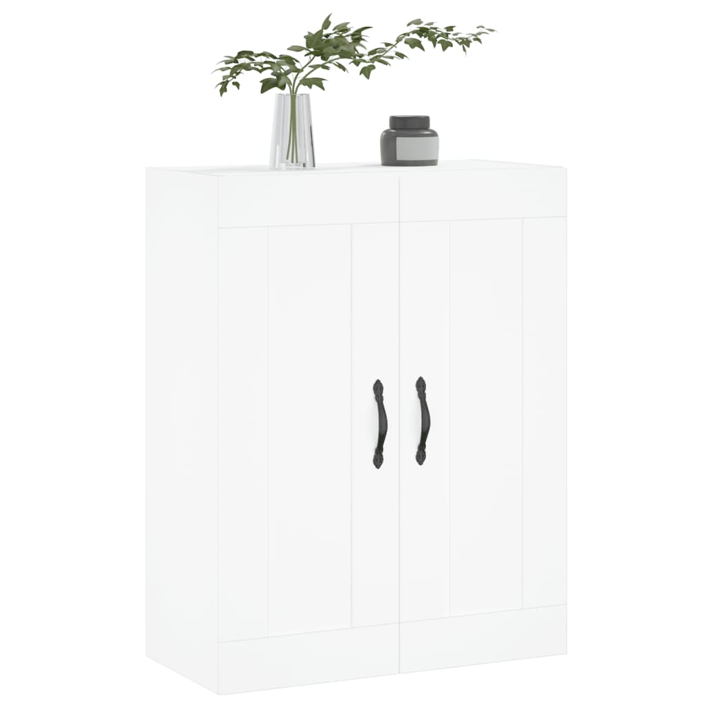 White wall cabinet 69.5x34x90 cm Engineering wood