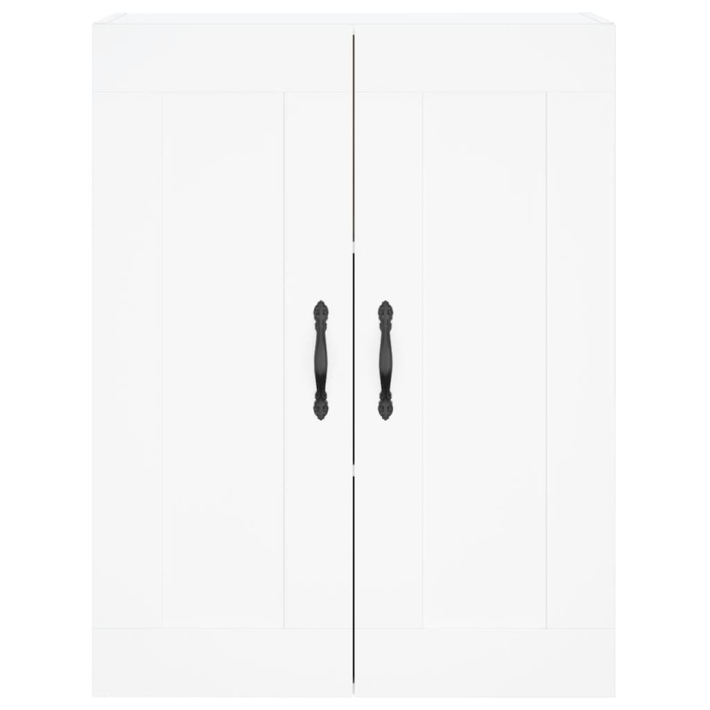 White wall cabinet 69.5x34x90 cm Engineering wood