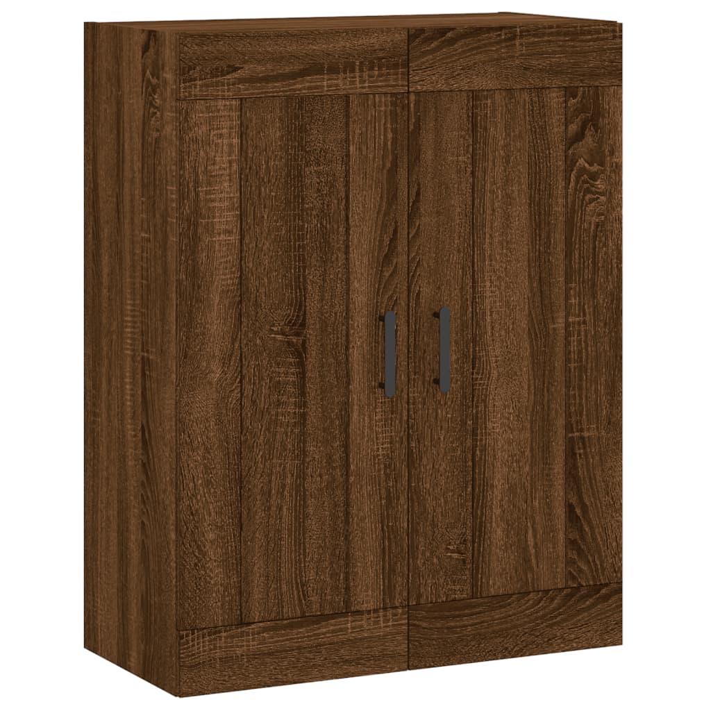 Brown oak wall cabinet 69.5x34x90 cm Engineering wood