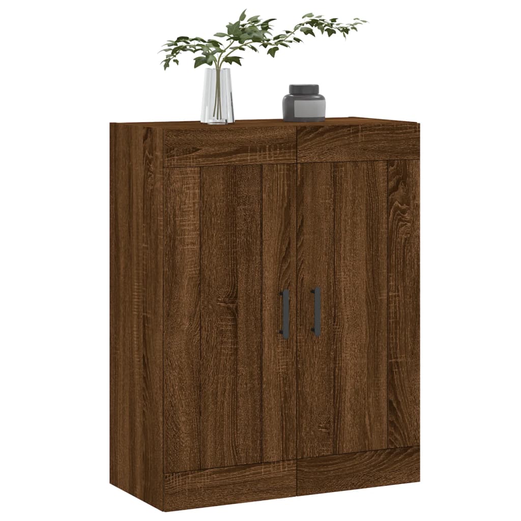 Brown oak wall cabinet 69.5x34x90 cm Engineering wood