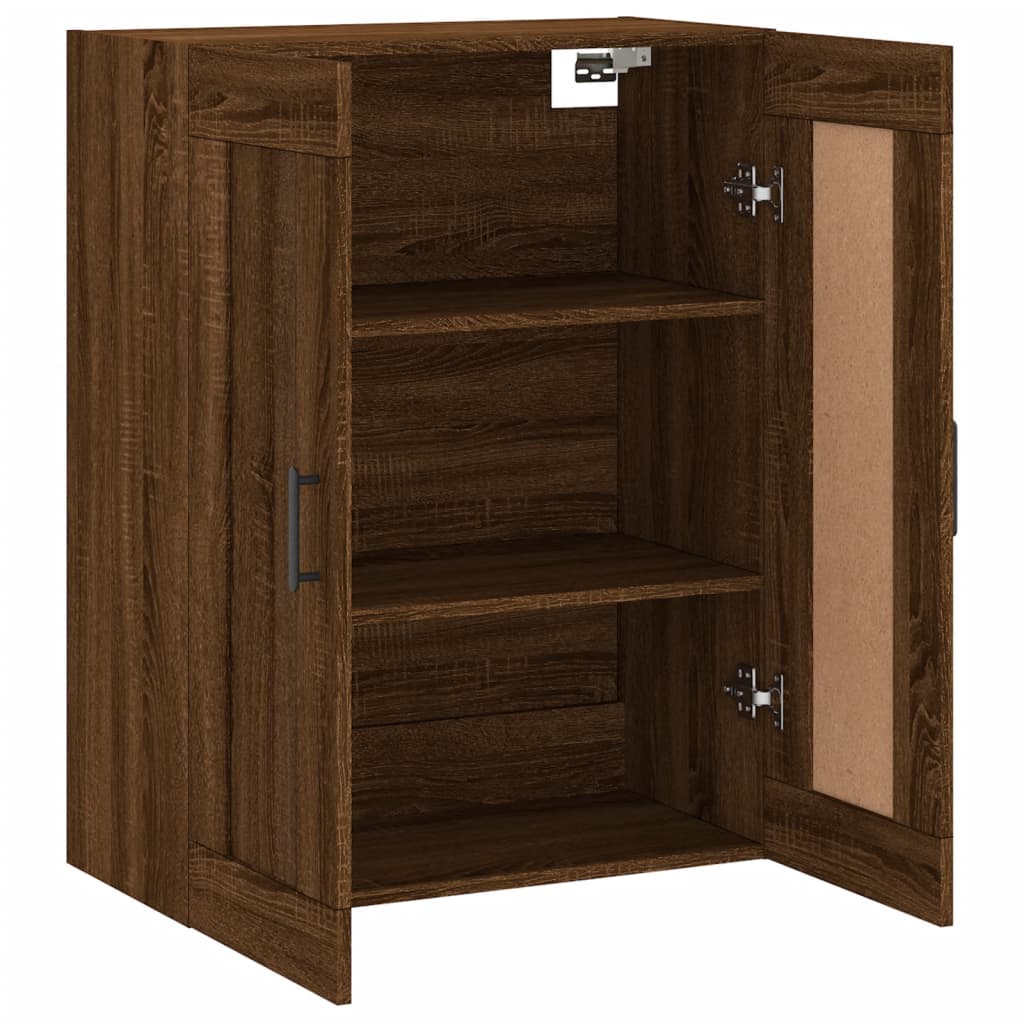 Brown oak wall cabinet 69.5x34x90 cm Engineering wood