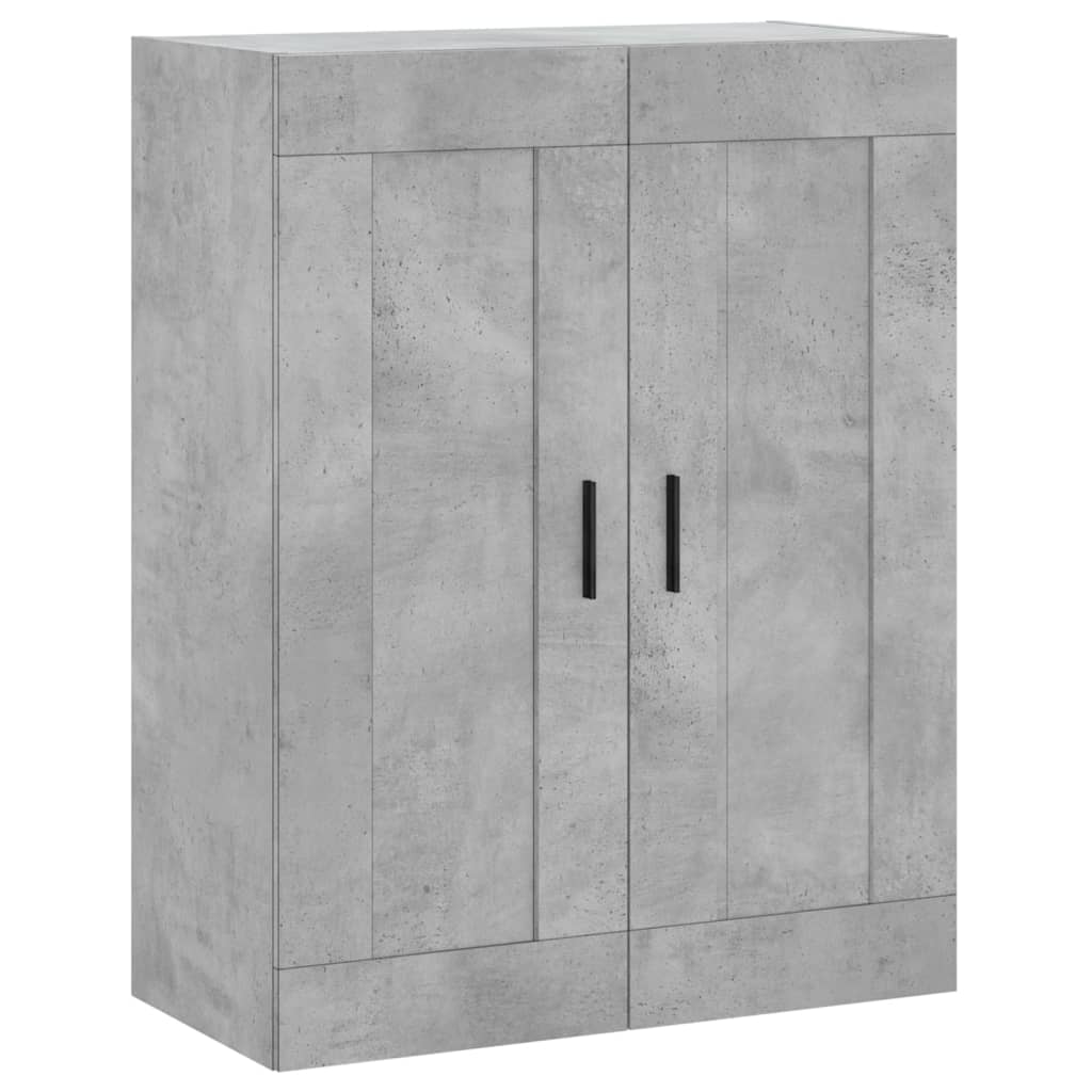 Armadietto a parete in cemento grigio 69.5x34x90 cm in legno di ingegneria