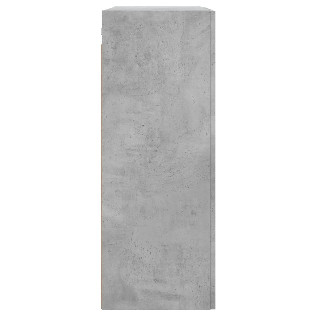 Armadietto a parete in cemento grigio 69.5x34x90 cm in legno di ingegneria
