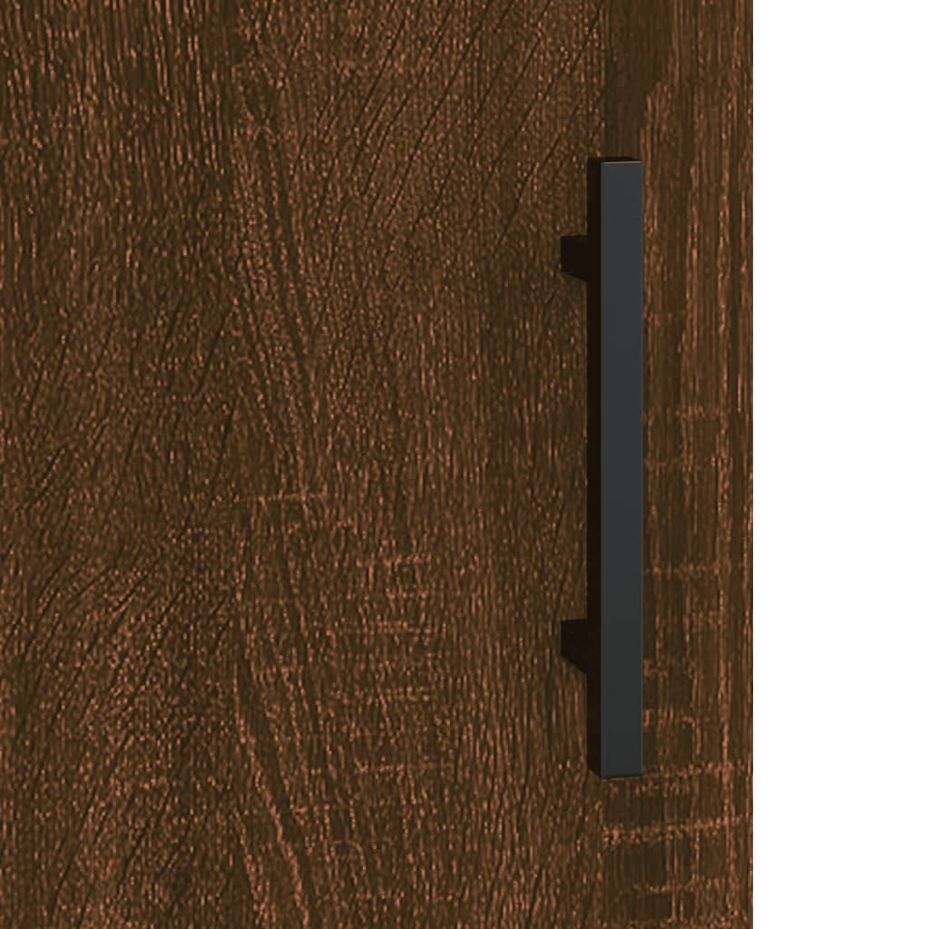 Brauner Eichenwandschrank 69.5x34x90 cm Ingenieurholz Holz