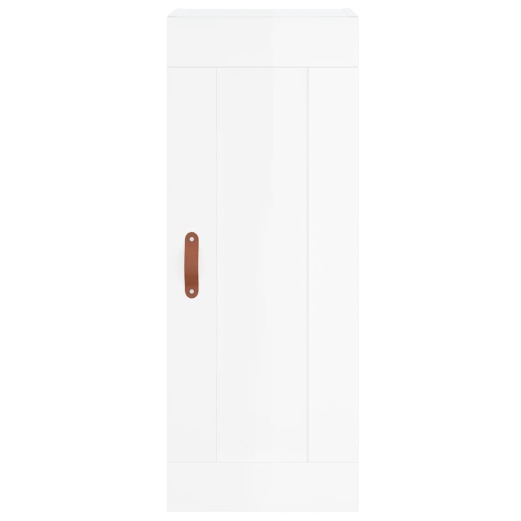 Brillanter weißer Wandschrank 34.5x34x90 cm Engineering Holz