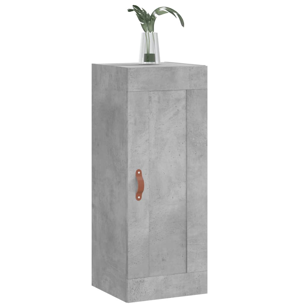 Concrete gray wall cabinet 34.5x34x90 cm Engineering wood