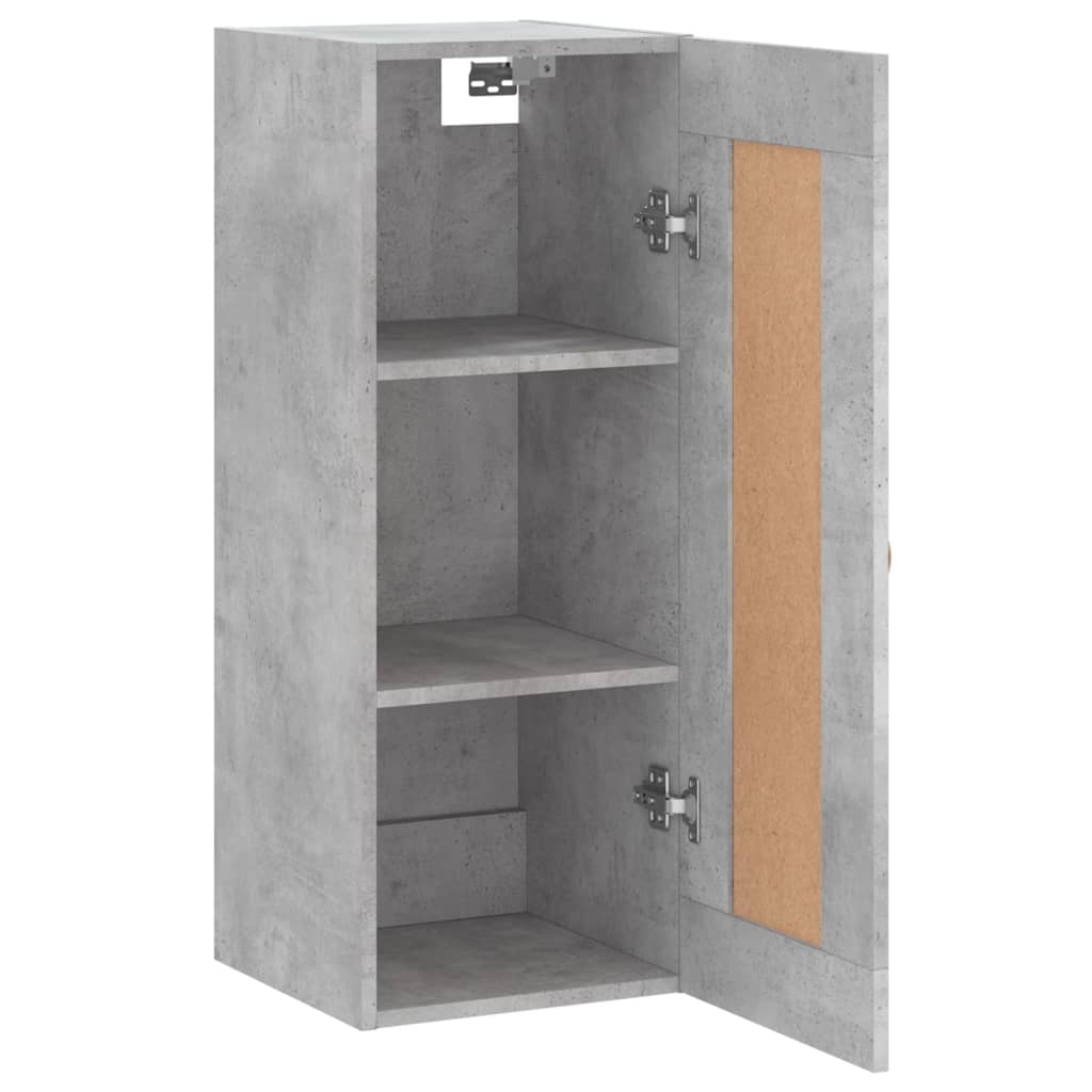 Concrete gray wall cabinet 34.5x34x90 cm Engineering wood