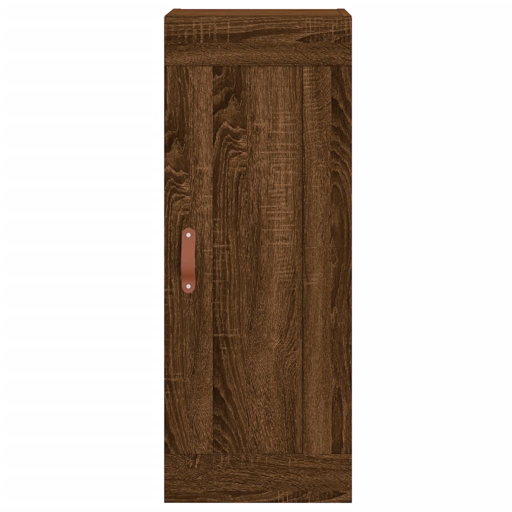 Brown oak wall cabinet 34.5x34x90 cm Engineering wood