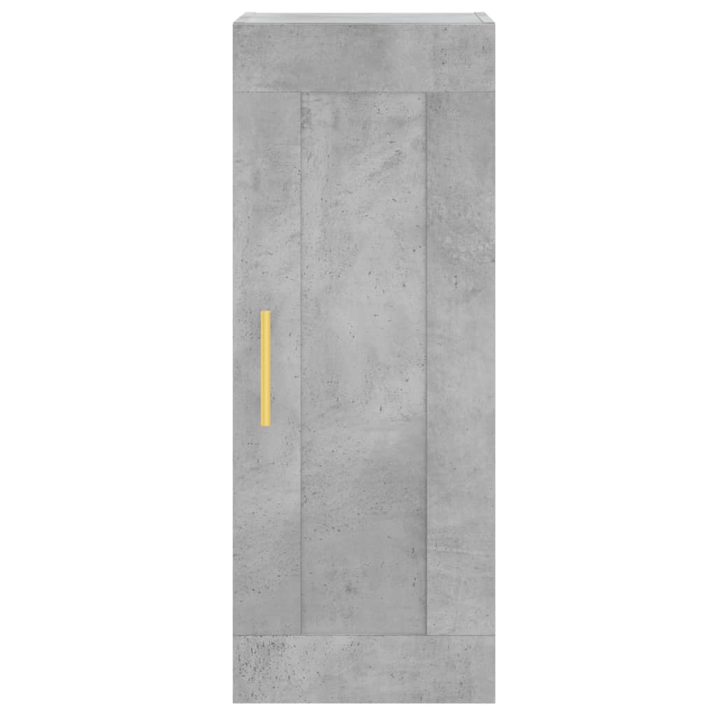 Concrete gray wall cabinet 34.5x34x90 cm Engineering wood