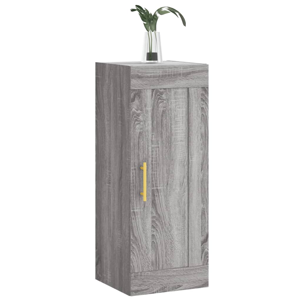 Sonoma Grey Wall Cabinet 34.5x34x90 cm Ingenieurholz Holz