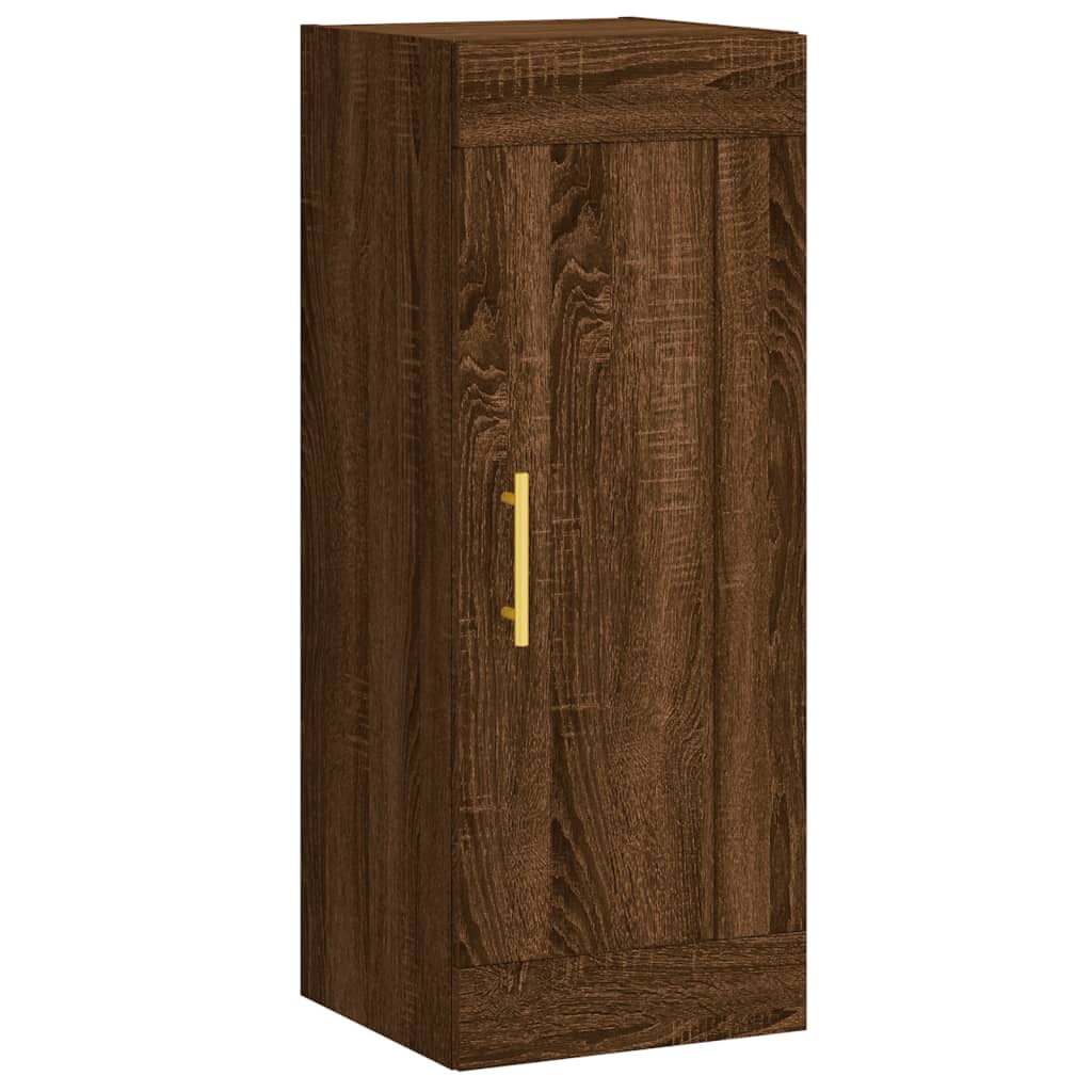 Brown oak wall cabinet 34.5x34x90 cm Engineering wood