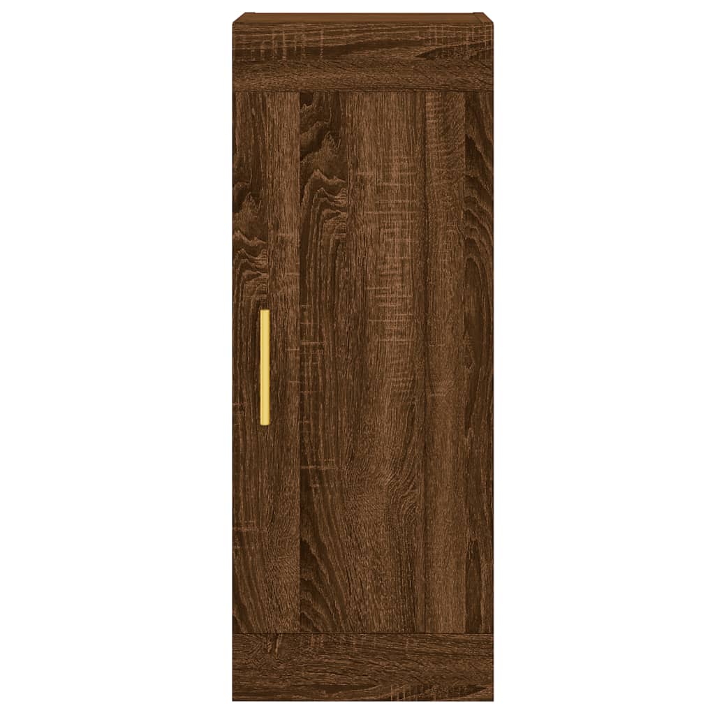 Brown oak wall cabinet 34.5x34x90 cm Engineering wood