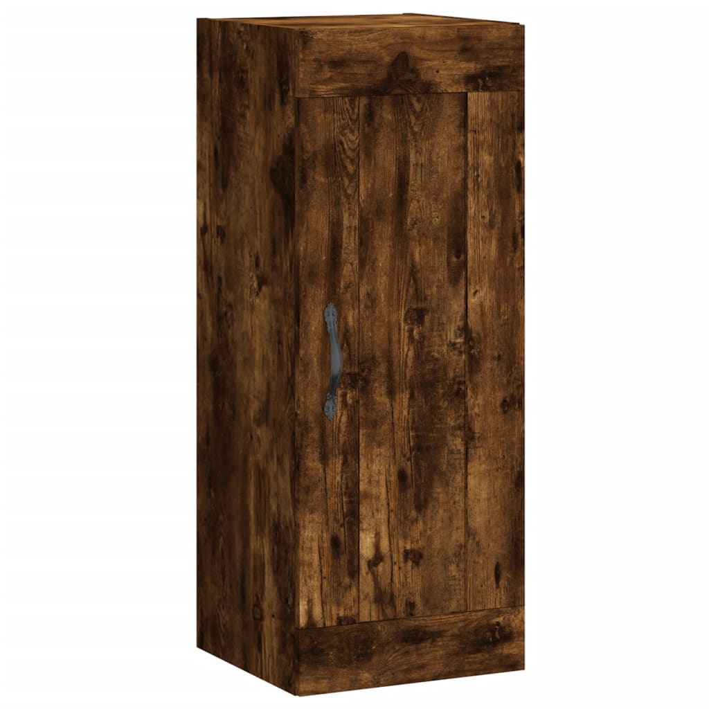 Smoked oak wall cabinet 34.5x34x90 cm engineering wood