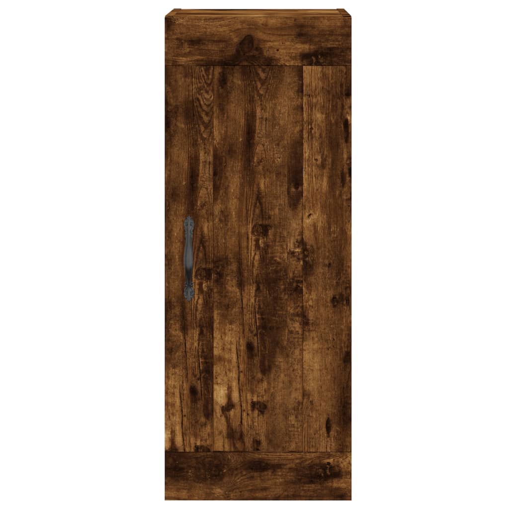 Armoire murale chêne fumé 34,5x34x90 cm bois d'ingénierie