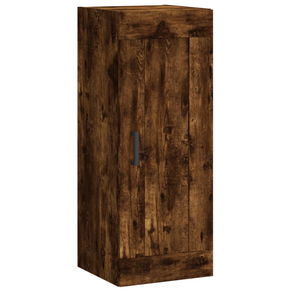 Smoked oak wall cabinet 34.5x34x90 cm engineering wood