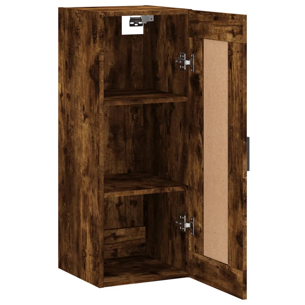 Smoked oak wall cabinet 34.5x34x90 cm engineering wood