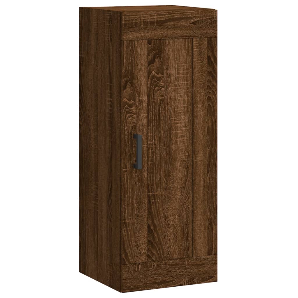 Brown oak wall cabinet 34.5x34x90 cm Engineering wood