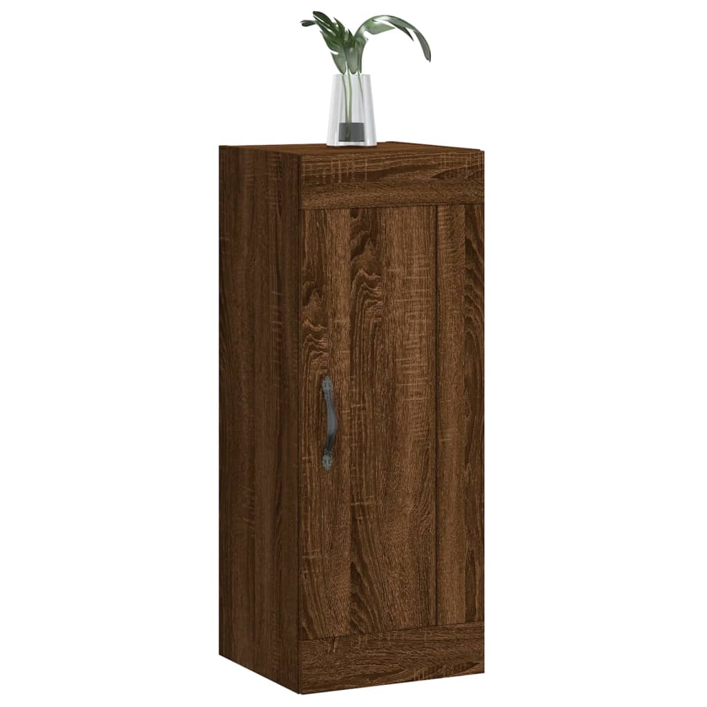 Brown oak wall cabinet 34.5x34x90 cm Engineering wood