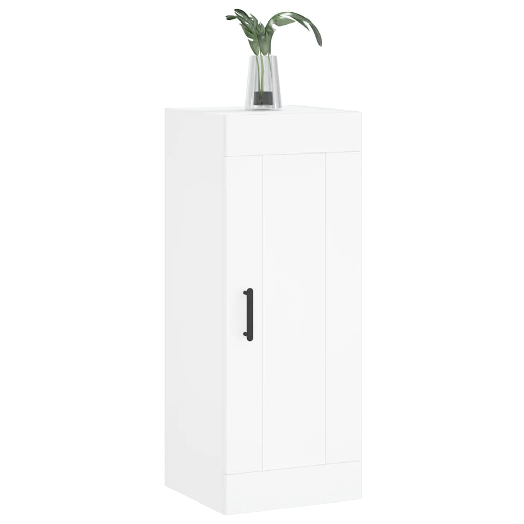 White wall cabinet 34.5x34x90 cm Engineering wood