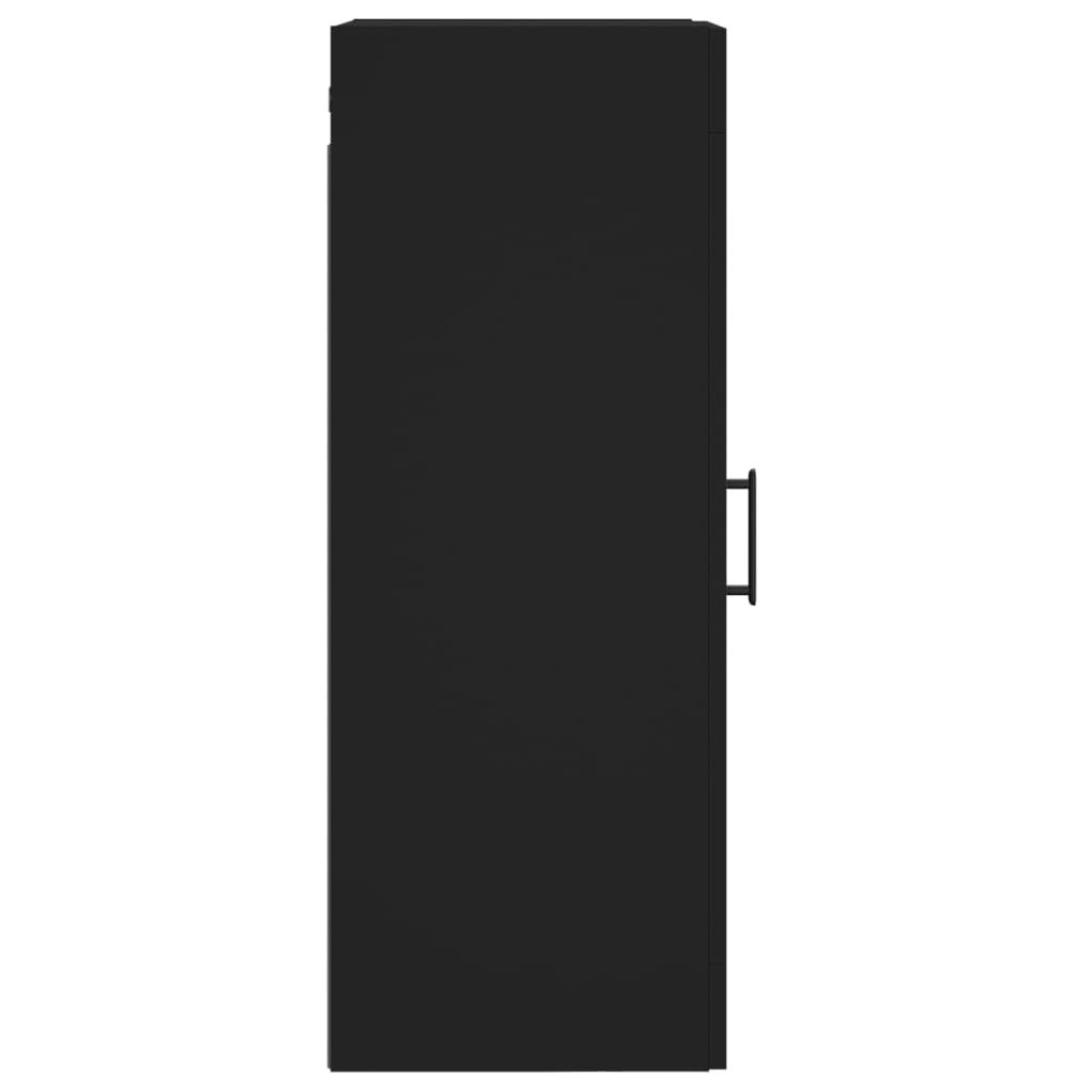 Pensile nero 34,5x34x90 cm in derivati ​​del legno