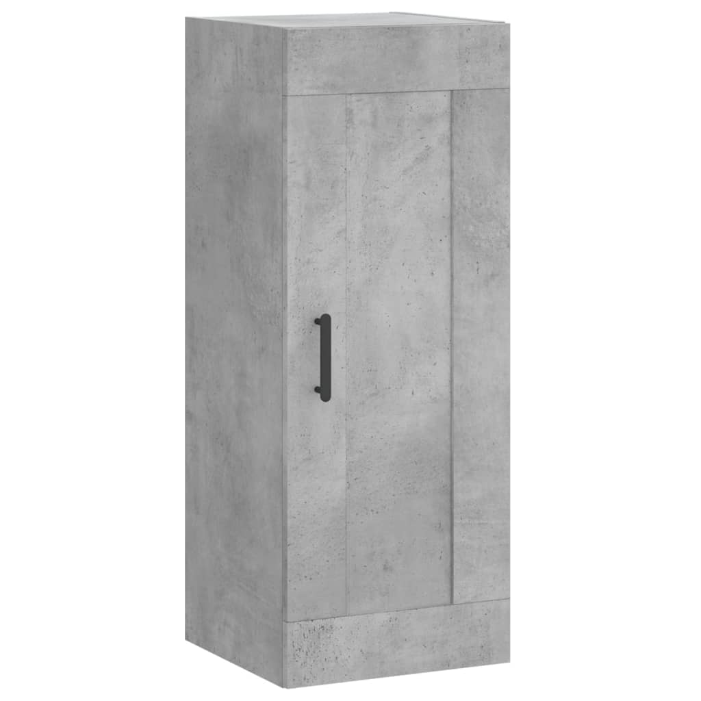 Concrete gray wall cabinet 34.5x34x90 cm Engineering wood