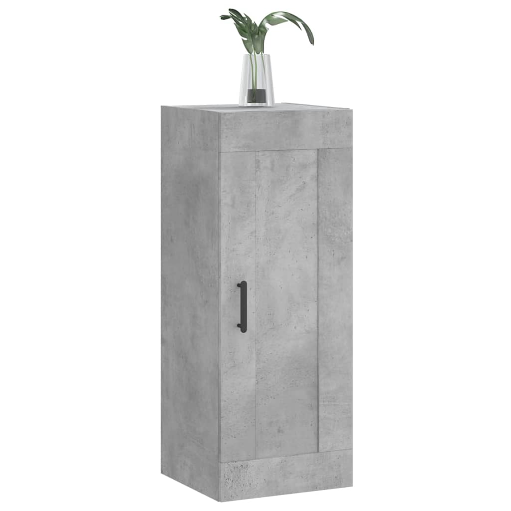 Concrete gray wall cabinet 34.5x34x90 cm Engineering wood