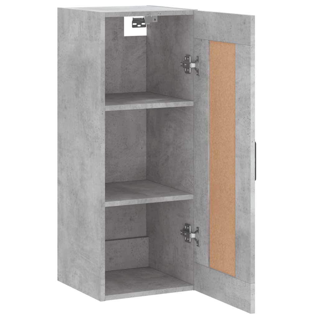 Concrete gray wall cabinet 34.5x34x90 cm Engineering wood