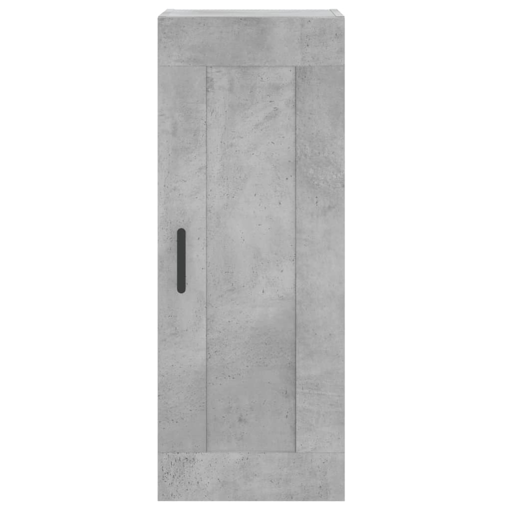 Concrete gray wall cabinet 34.5x34x90 cm Engineering wood