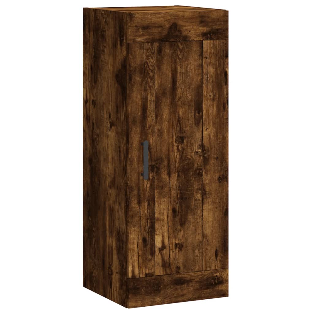 Smoked oak wall cabinet 34.5x34x90 cm engineering wood