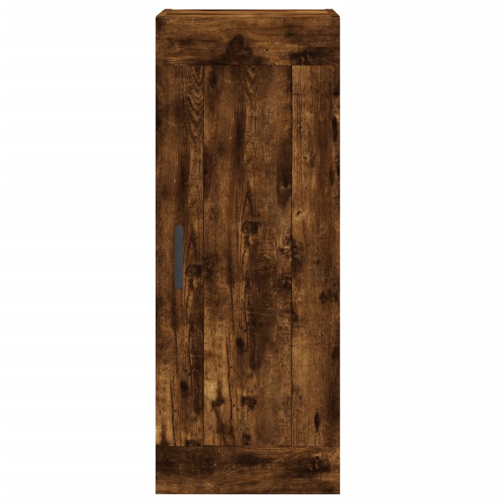 Smoked oak wall cabinet 34.5x34x90 cm engineering wood